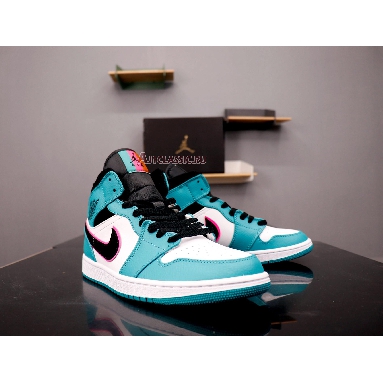 Air Jordan 1 Mid SE South Beach 852542-306 Turbo Green/Black-Hyper Pink-Orange Peel Mens Womens Shoes