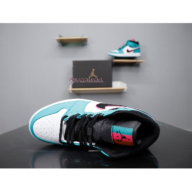 Air Jordan 1 Mid SE South Beach 852542-306 Turbo Green/Black-Hyper Pink-Orange Peel Mens Womens Shoes