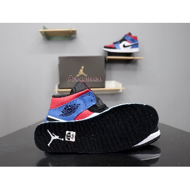 Air Jordan 1 Mid Top 3 554725-124 White/Hyper Royal-University Red-Black Sneakers