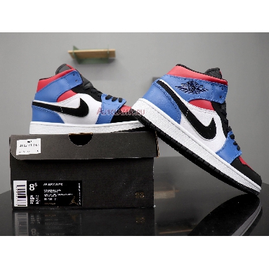 Air Jordan 1 Mid Top 3 554725-124 White/Hyper Royal-University Red-Black Sneakers