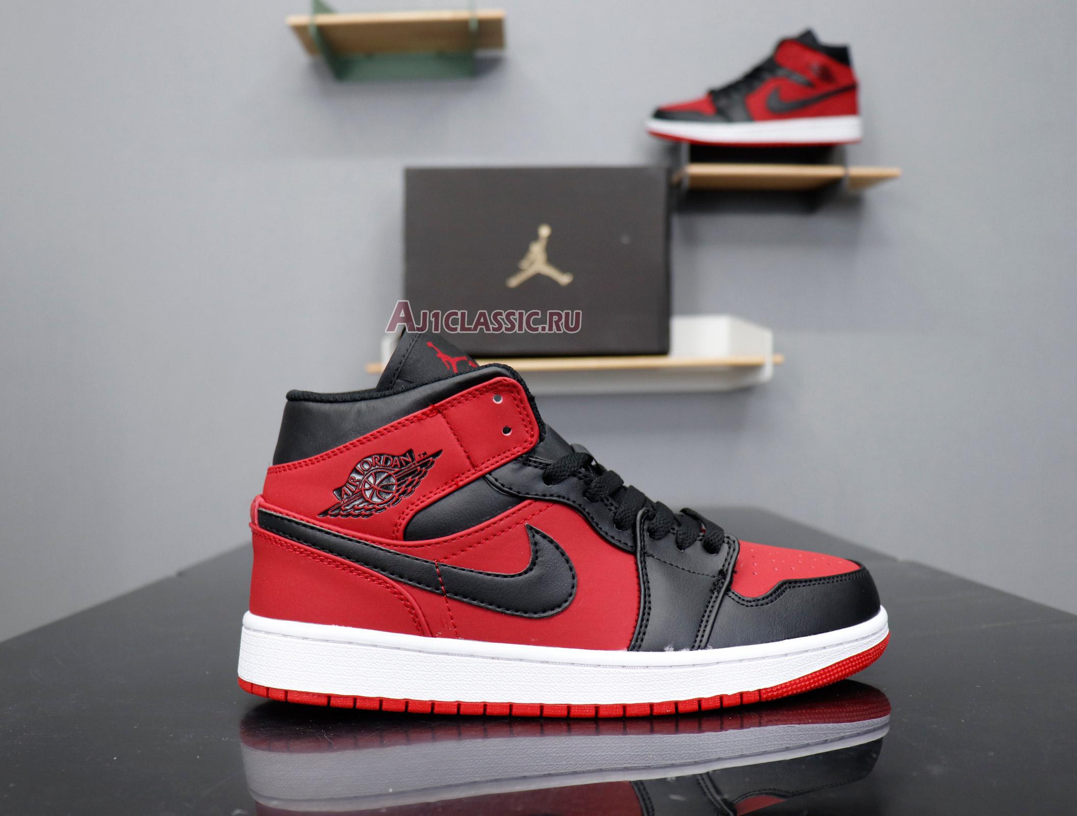 New Air Jordan 1 Mid "Banned" 554724-610 Shoes