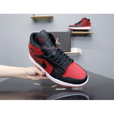 Air Jordan 1 Mid Banned 554724-610 Gym Red/Black-White Sneakers