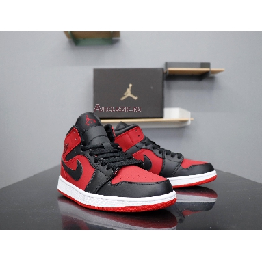 Air Jordan 1 Mid Banned 554724-610 Gym Red/Black-White Mens Womens Shoes