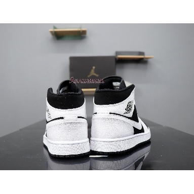 Air Jordan 1 Retro Mid Tuxedo 554724-113 Black/White Mens Womens Shoes