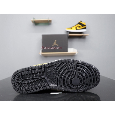 Air Jordan 1 Retro Mid Reserve New Love 554724-071 Black/University Gold-White Mens Womens Shoes