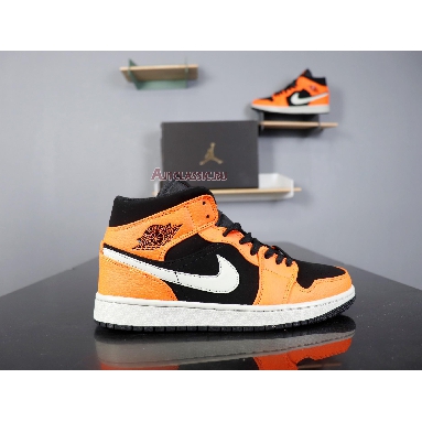 Air Jordan 1 Mid Black Cone 554724-062 Orange/Black/Cone-Light Bone Sneakers