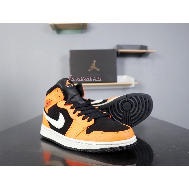 Air Jordan 1 Mid Black Cone 554724-062 Orange/Black/Cone-Light Bone Sneakers