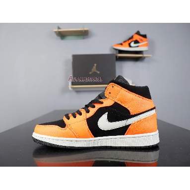 Air Jordan 1 Mid Black Cone 554724-062 Orange/Black/Cone-Light Bone Sneakers