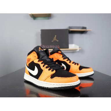 Air Jordan 1 Mid Black Cone 554724-062 Orange/Black/Cone-Light Bone Sneakers