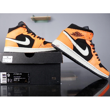 Air Jordan 1 Mid Black Cone 554724-062 Orange/Black/Cone-Light Bone Sneakers