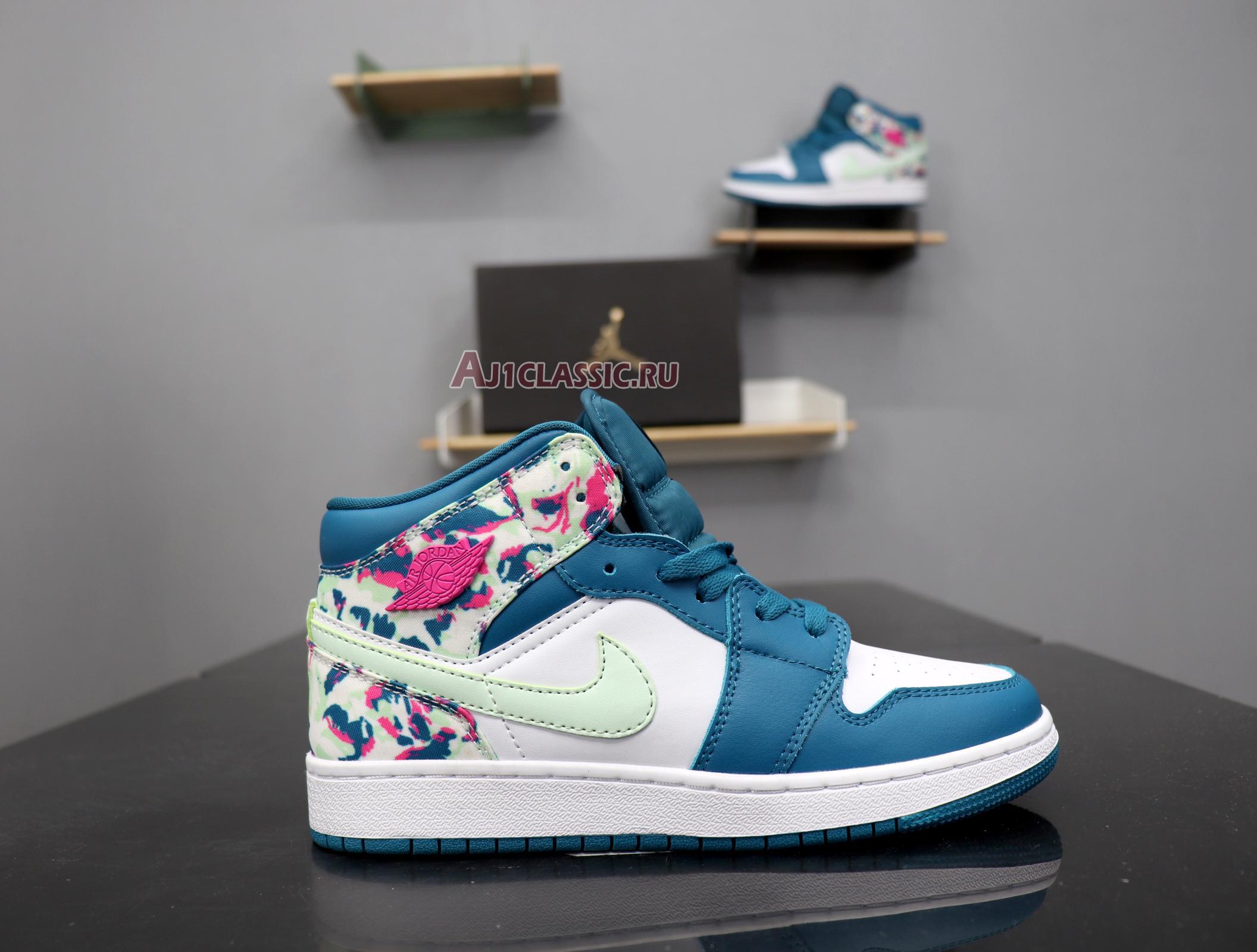 New Air Jordan 1 Mid GS "Paint Stroke" 555112-300 Shoes