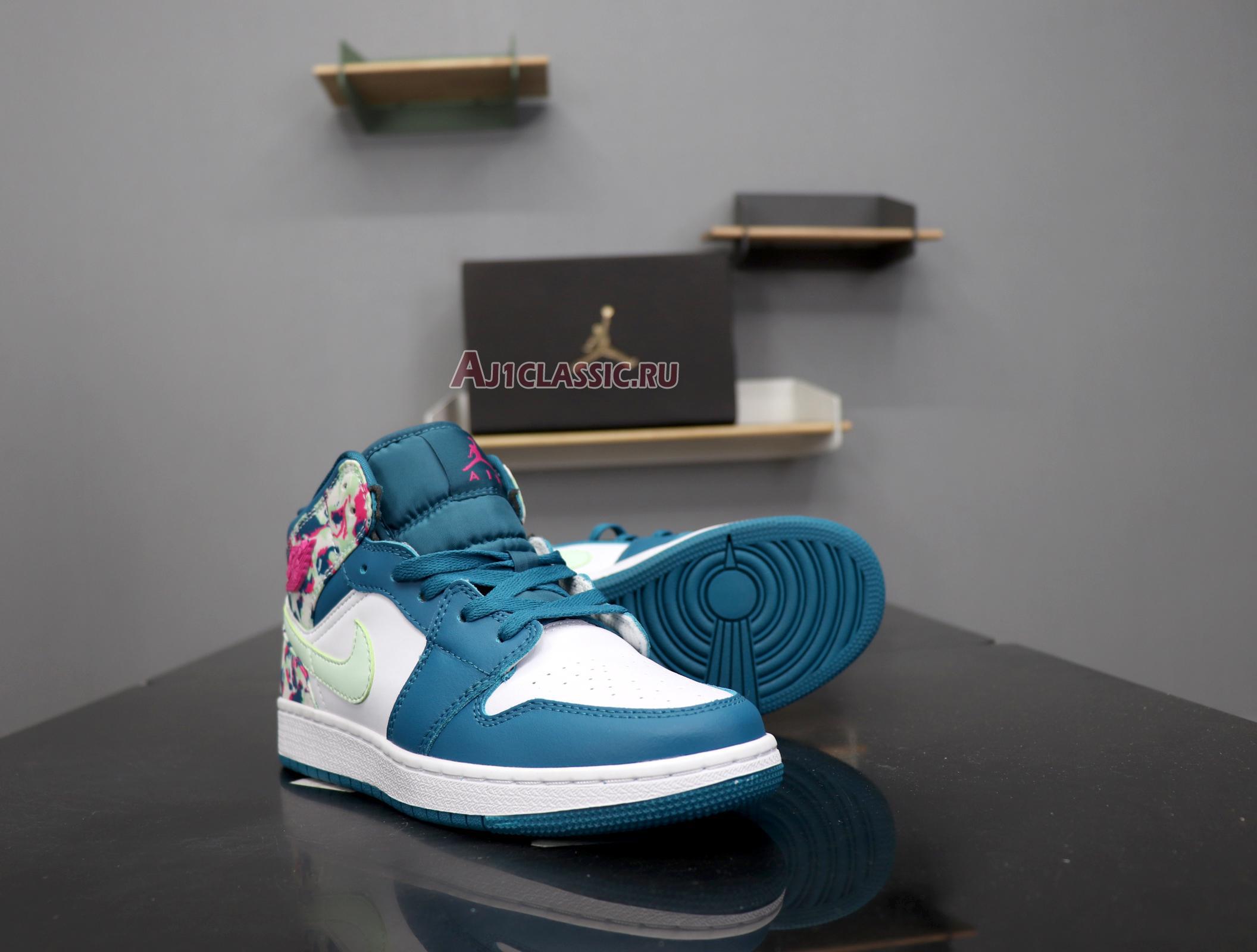 New Air Jordan 1 Mid GS "Paint Stroke" 555112-300 Shoes