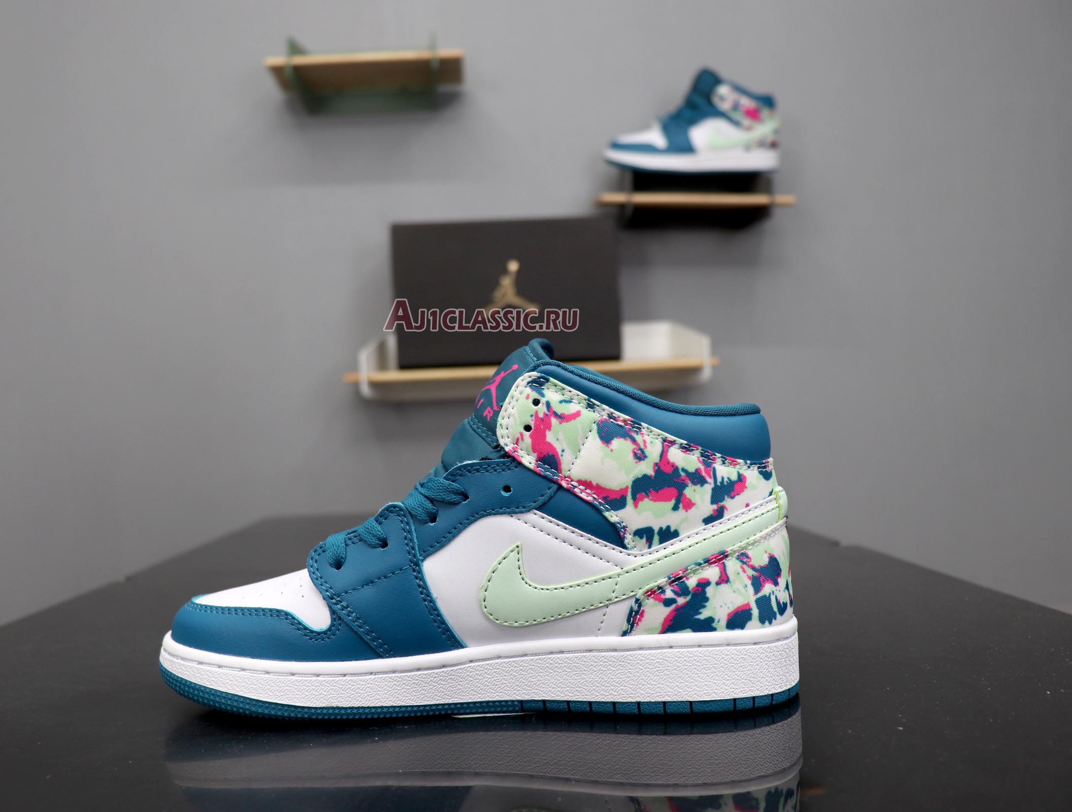 New Air Jordan 1 Mid GS "Paint Stroke" 555112-300 Shoes