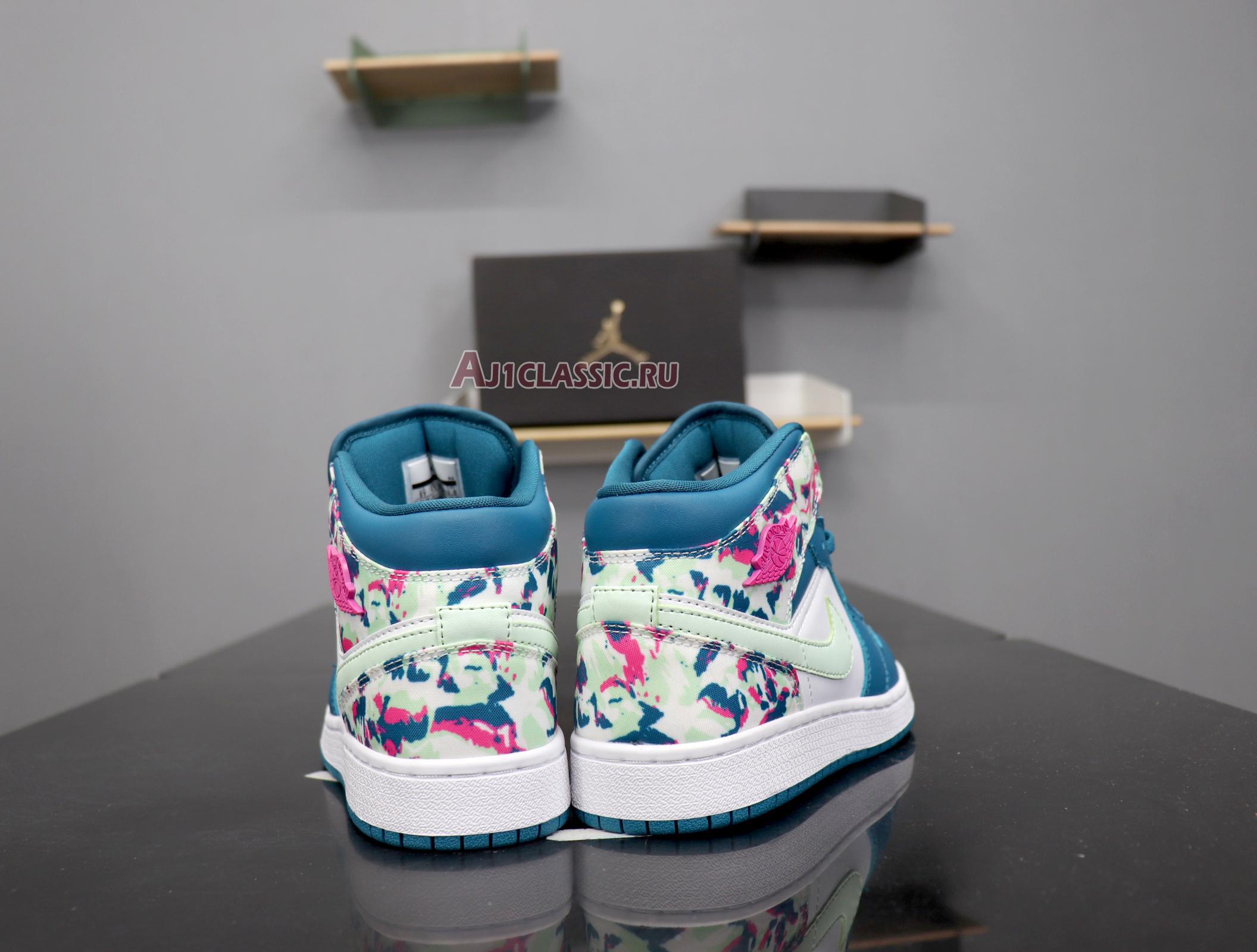 New Air Jordan 1 Mid GS "Paint Stroke" 555112-300 Shoes