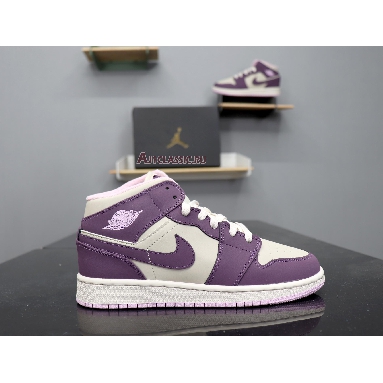 Air Jordan 1 Retro Mid GS Pro Purple 555112-500 Pro Purple/Desert Sand Sneakers