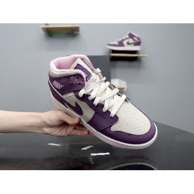 Air Jordan 1 Retro Mid GS Pro Purple 555112-500 Pro Purple/Desert Sand Sneakers