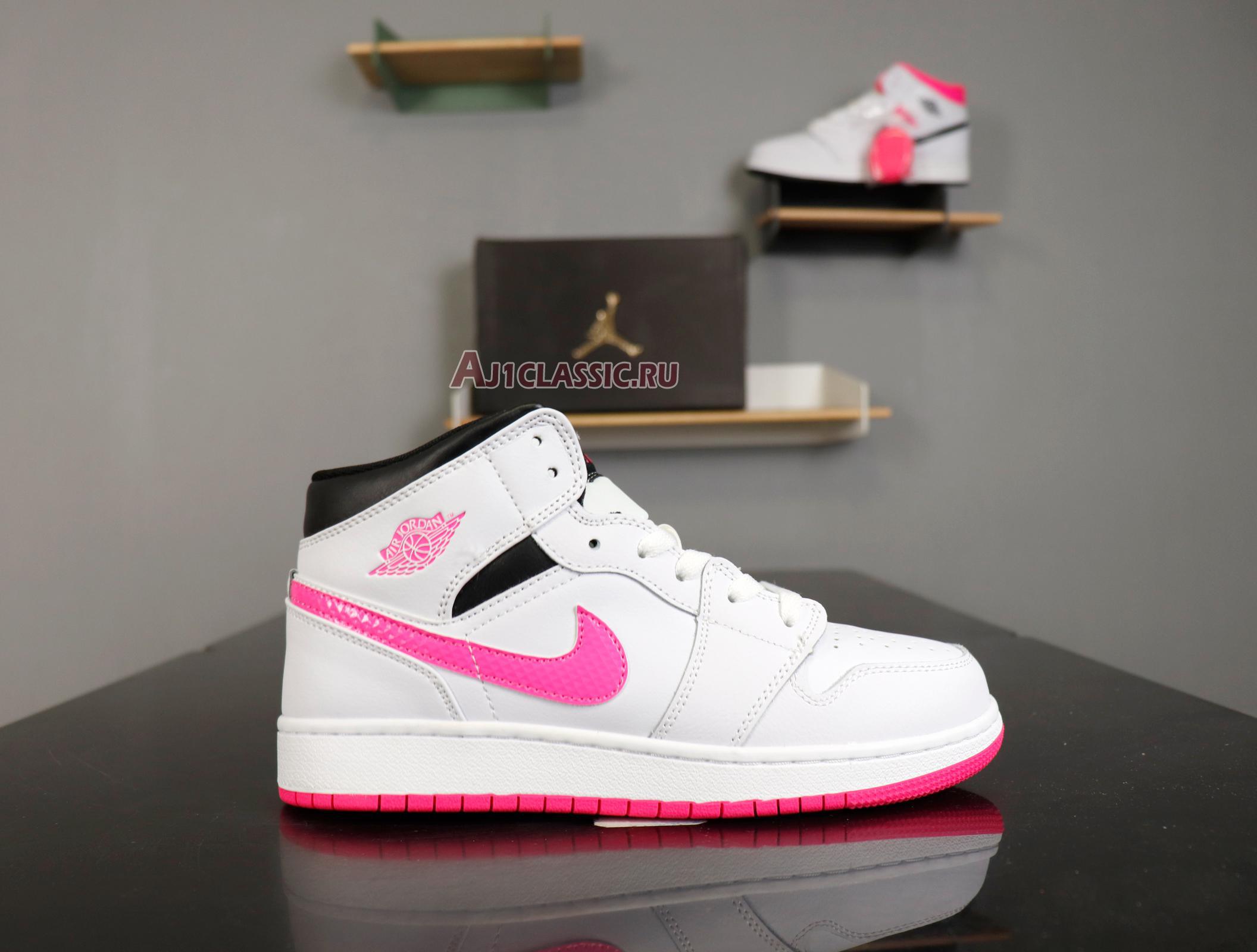 New Air Jordan 1 Retro Mid GS "Hyper Pink" 555112-106 Shoes