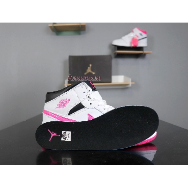 Air Jordan 1 Retro Mid GS Hyper Pink 555112-106 White/Black-Hyper Pink Sneakers