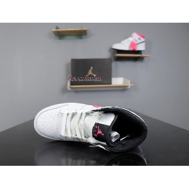 Air Jordan 1 Retro Mid GS Hyper Pink 555112-106 White/Black-Hyper Pink Sneakers