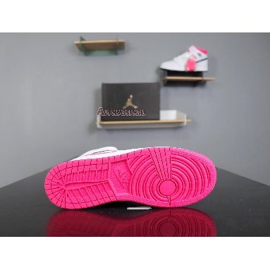 Air Jordan 1 Retro Mid GS Hyper Pink 555112-106 White/Black-Hyper Pink Mens Womens Shoes