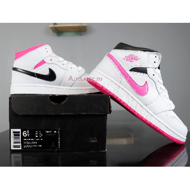 Air Jordan 1 Retro Mid GS Hyper Pink 555112-106 White/Black-Hyper Pink Sneakers