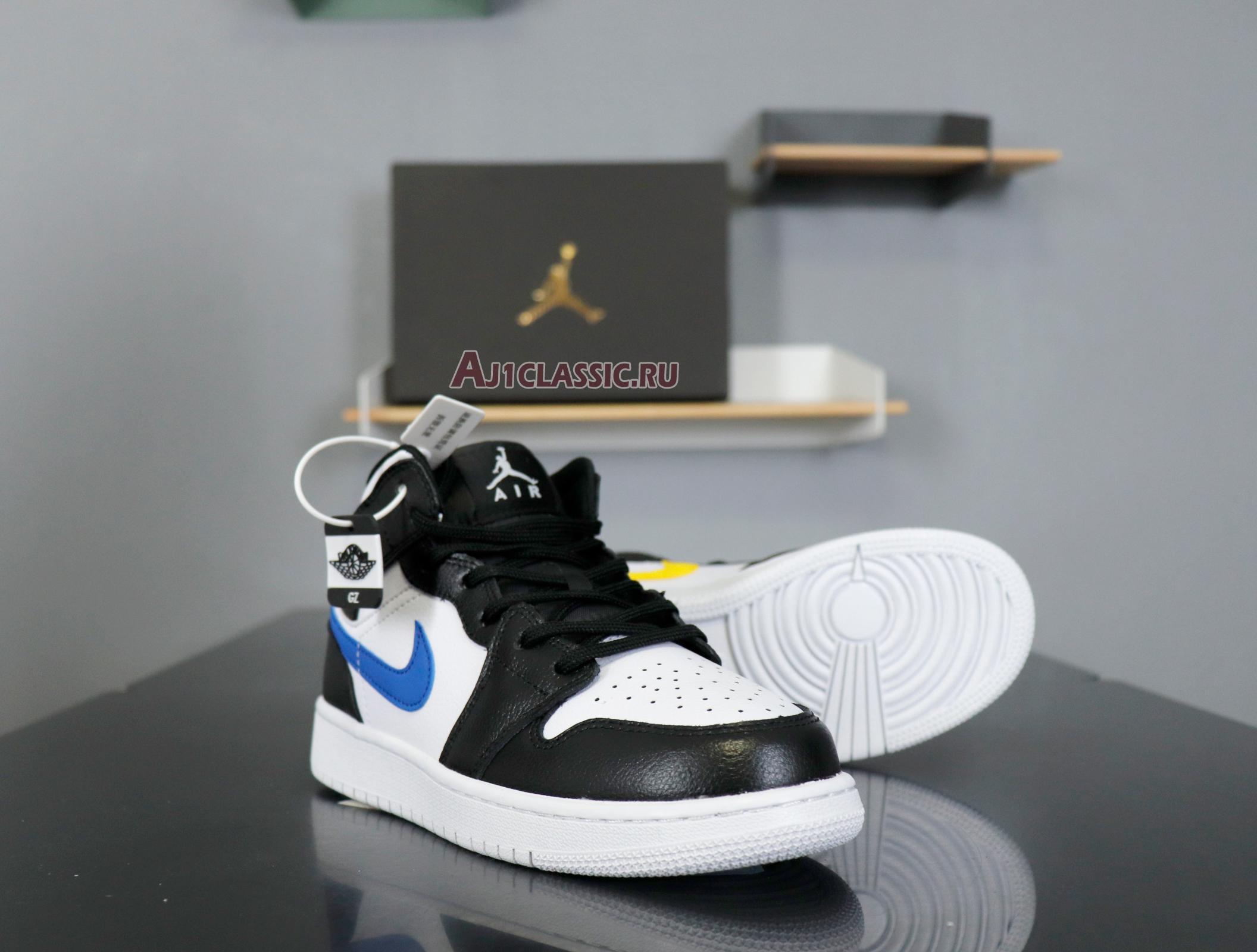 Air Jordan 1 Retro Mid GS "Multi-Color Swoosh" 554725-052