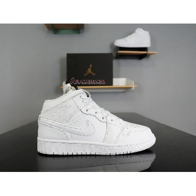 Air Jordan 1 Mid Triple White 554724-130 White/White-White Sneakers