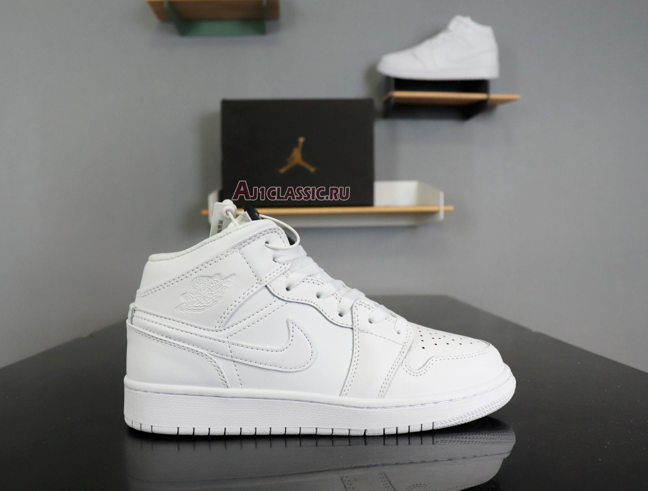 Air Jordan 1 Mid "Triple White" 554724-130