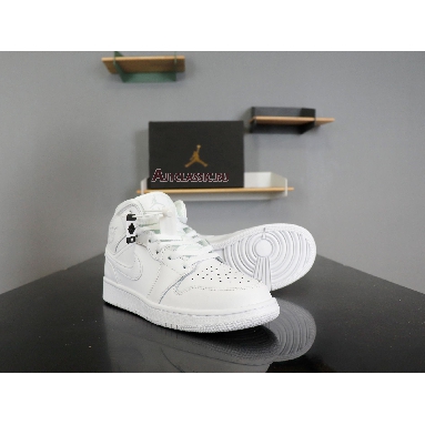 Air Jordan 1 Mid Triple White 554724-130 White/White-White Sneakers