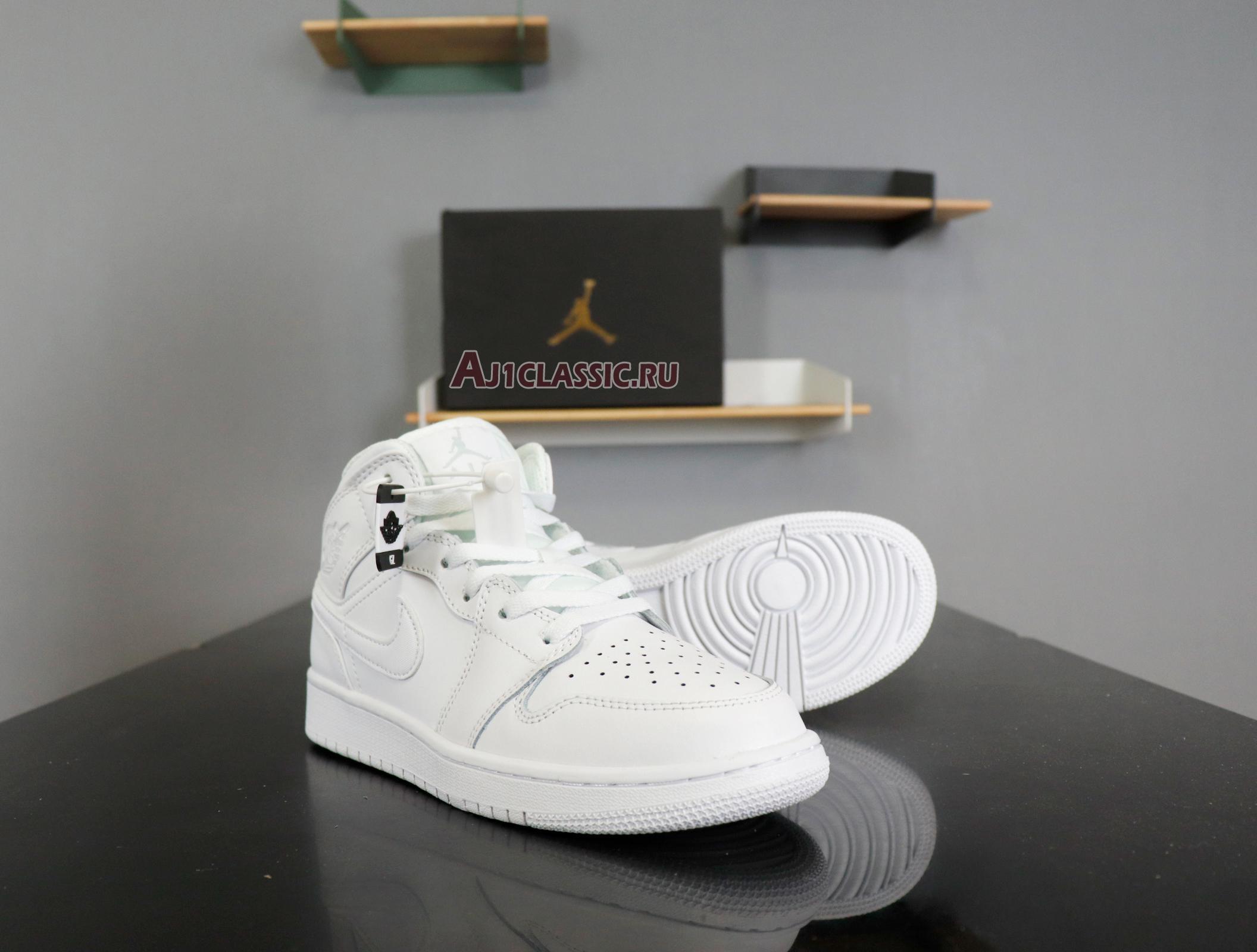 Air Jordan 1 Mid "Triple White" 554724-130