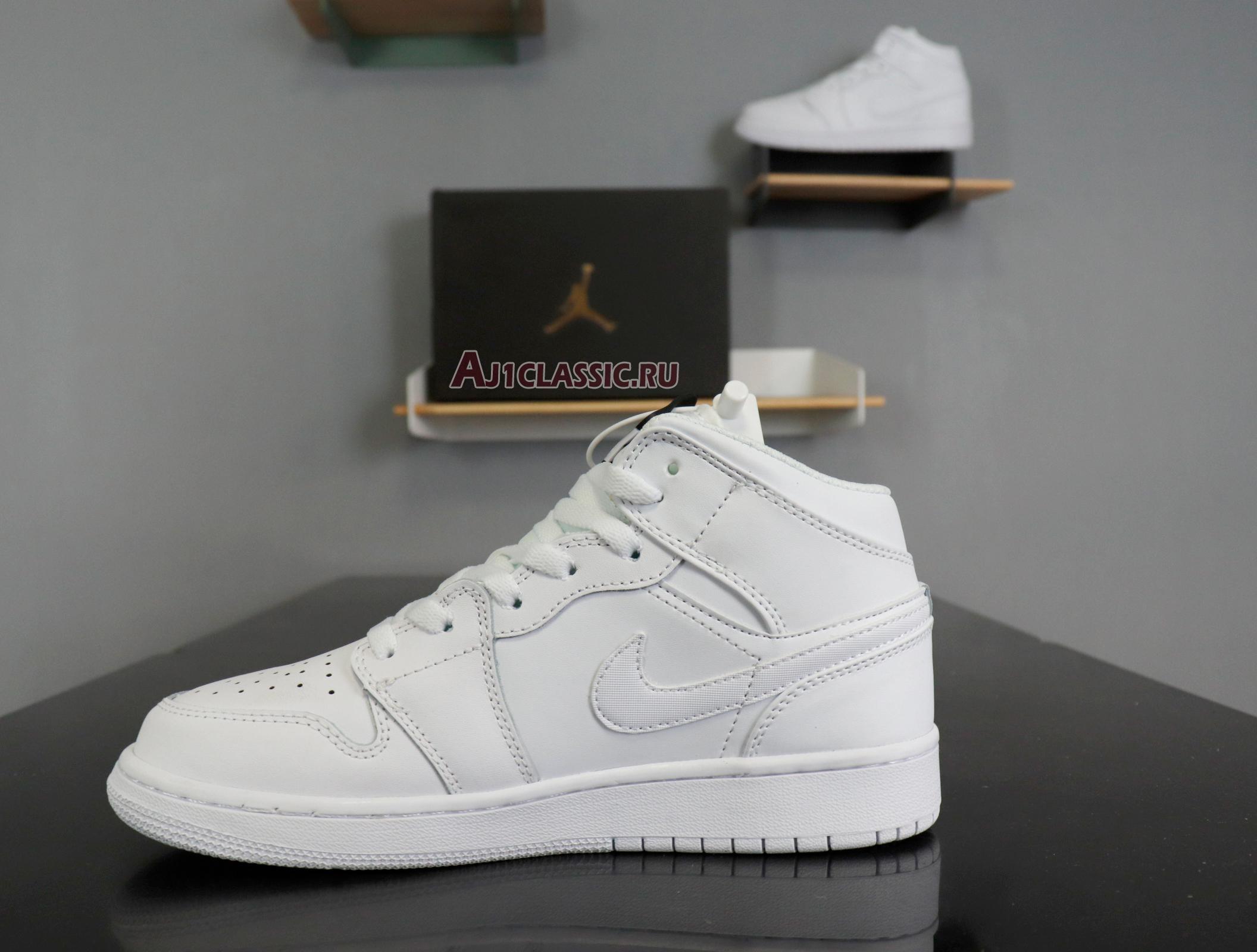 Air Jordan 1 Mid "Triple White" 554724-130