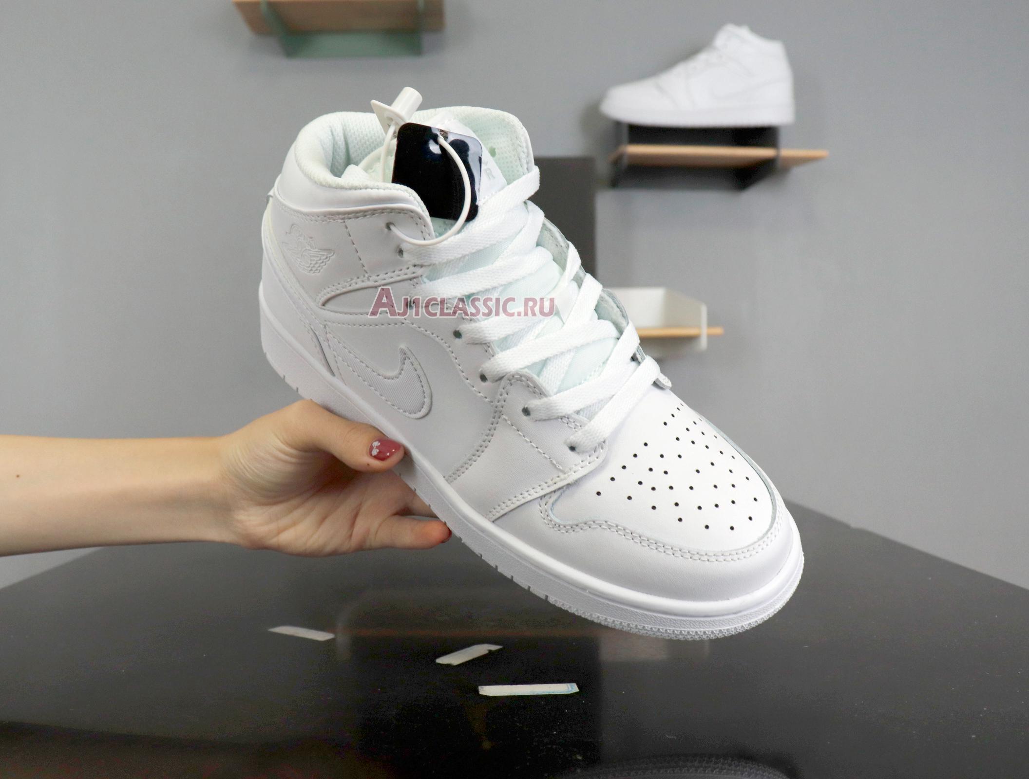 Air Jordan 1 Mid "Triple White" 554724-130