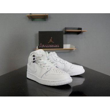 Air Jordan 1 Mid Triple White 554724-130 White/White-White Sneakers