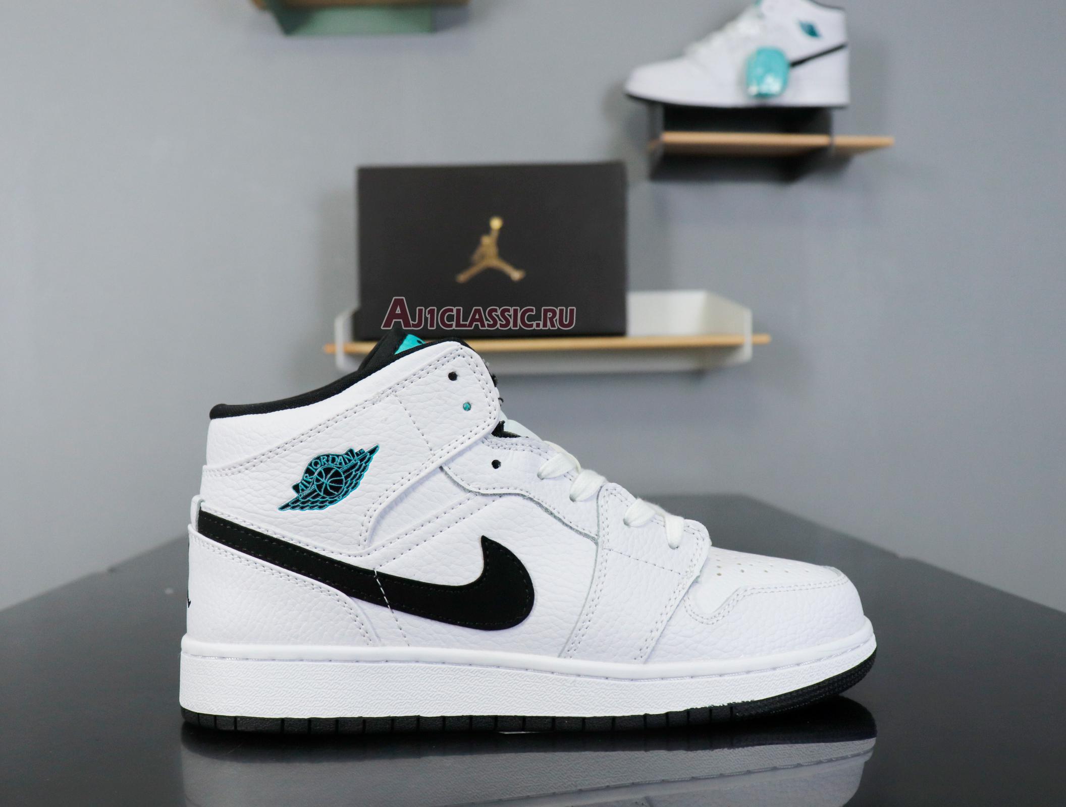 New Air Jordan 1 Mid BG "Hyper Jade" 554725-122 Shoes