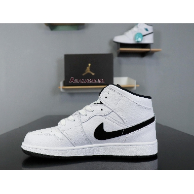 Air Jordan 1 Mid BG Hyper Jade 554725-122 White/Black-White-Hyper Jade Sneakers