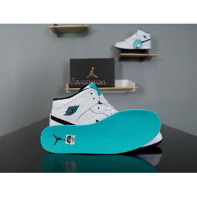 Air Jordan 1 Mid BG Hyper Jade 554725-122 White/Black-White-Hyper Jade Sneakers