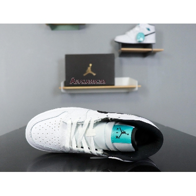 Air Jordan 1 Mid BG Hyper Jade 554725-122 White/Black-White-Hyper Jade Sneakers