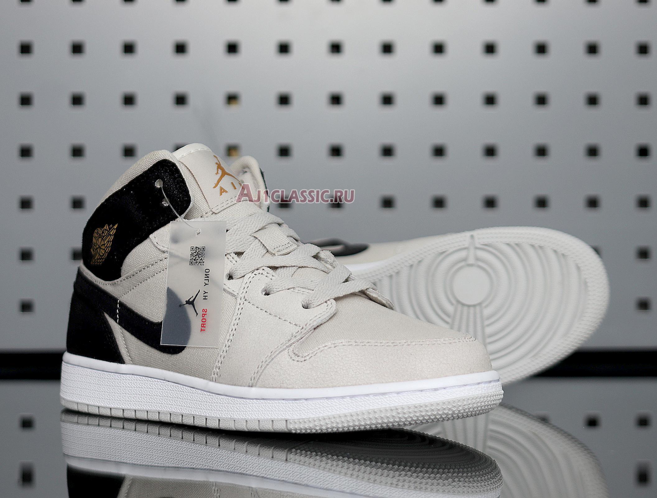 New Air Jordan 1 Retro Mid "Light Bone" 554725-023 Shoes