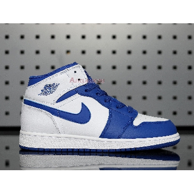 Air Jordan 1 Mid Hyper Royal 554724-114 White/White/Hyper Royal Sneakers