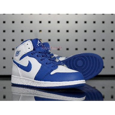 Air Jordan 1 Mid Hyper Royal 554724-114 White/White/Hyper Royal Sneakers