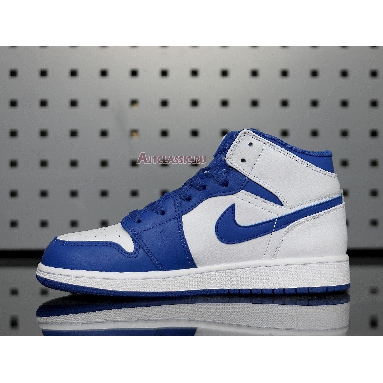 Air Jordan 1 Mid Hyper Royal 554724-114 White/White/Hyper Royal Sneakers