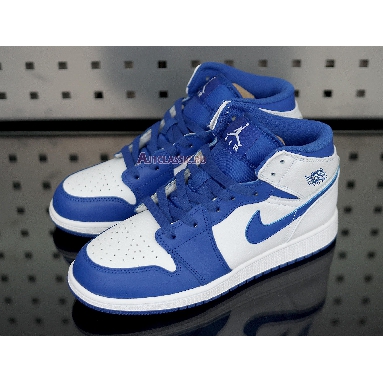 Air Jordan 1 Mid Hyper Royal 554724-114 White/White/Hyper Royal Sneakers