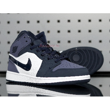 Air Jordan 1 Mid Sanded Purple 554724-445 Obsidian/Sanded Purple-White Mens Womens Shoes