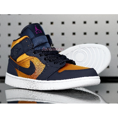 Air Jordan 1 Mid SE Premium Stain Gold 852542-401 Stain Gold/Obsidian-White Mens Womens Shoes