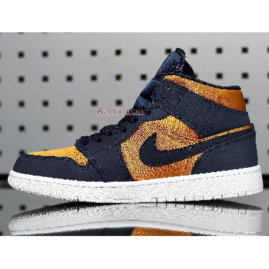 Air Jordan 1 Mid SE Premium Stain Gold 852542-401 Stain Gold/Obsidian-White Mens Womens Shoes