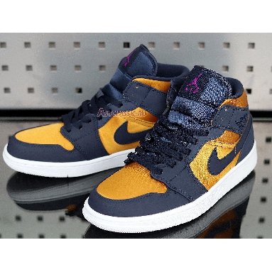 Air Jordan 1 Mid SE Premium Stain Gold 852542-401 Stain Gold/Obsidian-White Mens Womens Shoes