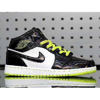 Air Jordan 1 Mid SE Black Cyber BQ6931-003 Black/Cyber-White-Mystic Green Sneakers