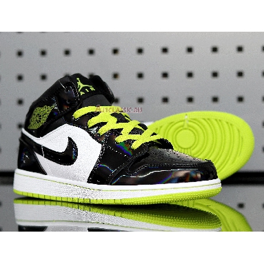 Air Jordan 1 Mid SE Black Cyber BQ6931-003 Black/Cyber-White-Mystic Green Sneakers