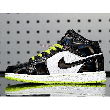 Air Jordan 1 Mid SE Black Cyber BQ6931-003 Black/Cyber-White-Mystic Green Sneakers