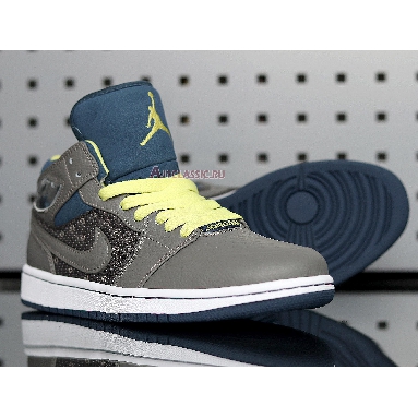 Air Jordan 1 Retro 97 TXT 555071-045 Flat Pewter/Flat Pewter-Electric Yellow Sneakers